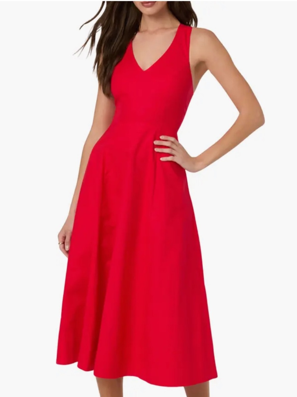BRAND NEW ASTR THE LABEL Cross Back Sleeveless Midi Dress